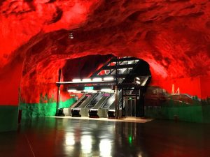 Solna Station 2 300x225 - Stockholm-Metro Art-List of 8 most beautiful metro stations